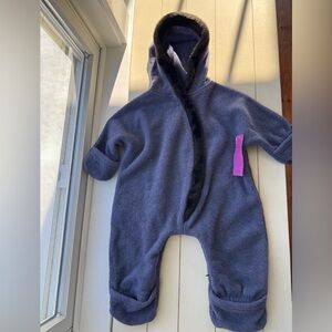 Cherry Tree Thick Fleece Snow Bunting Purple with Fur Detail